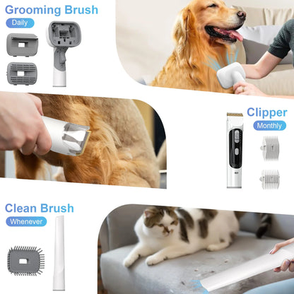 Dog Grooming Kit & Vacuum 2.5L 3 Modes Suction Dog Grooming Clipper Kit