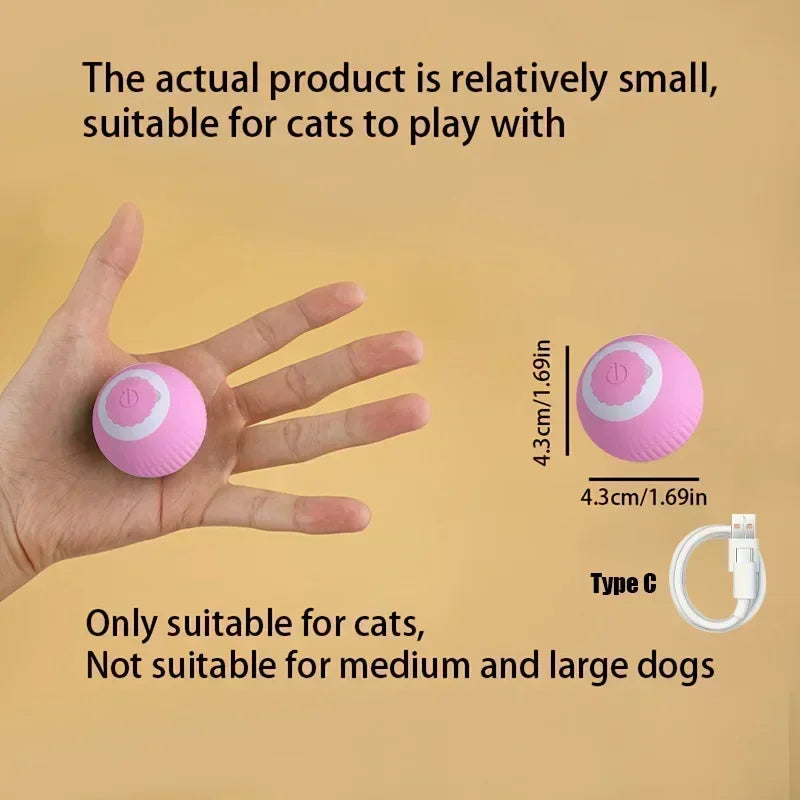 Interactive Cat Toy Auto Rolling Ball 