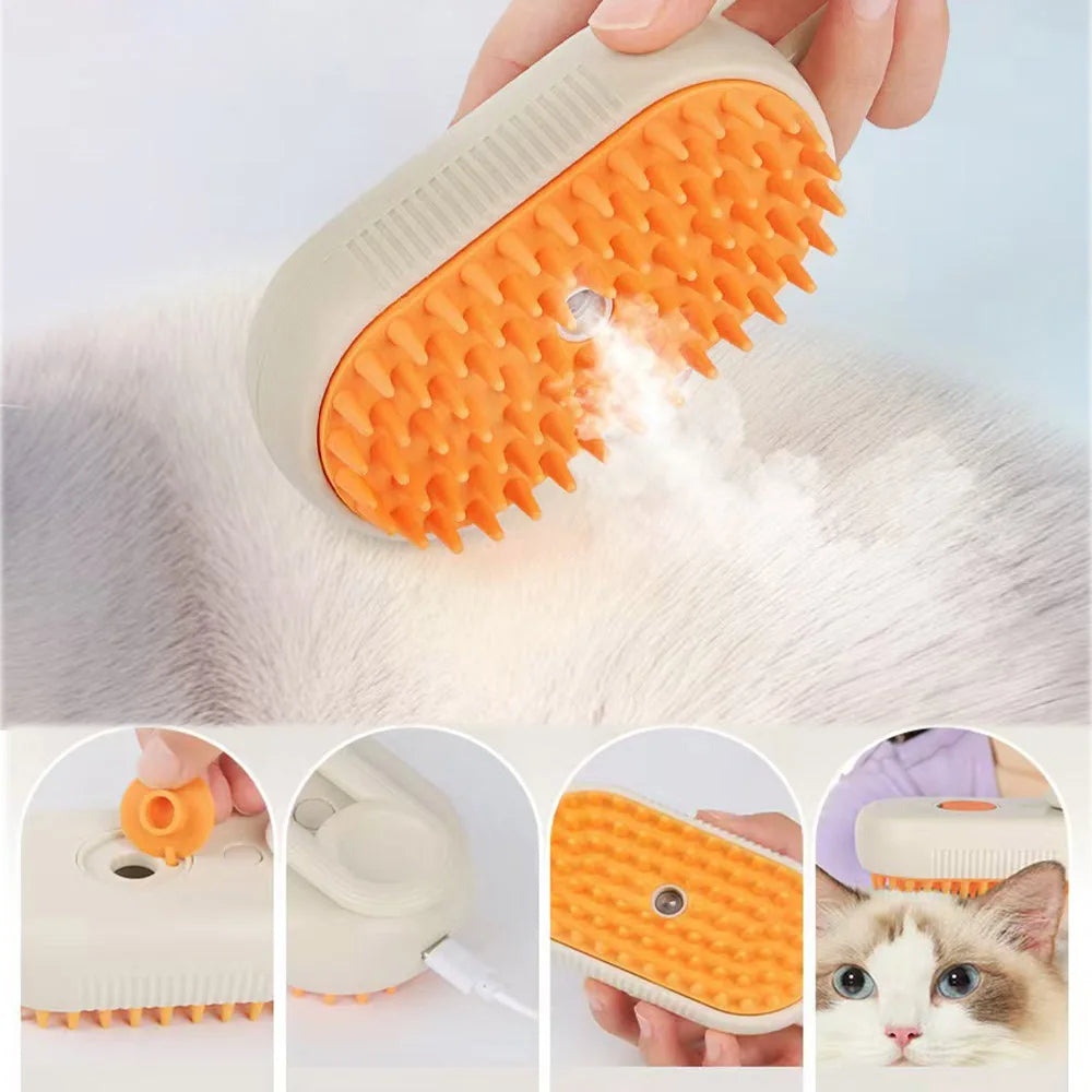 Pet Brush 3 in 1 Electric Spray Massage Comb 