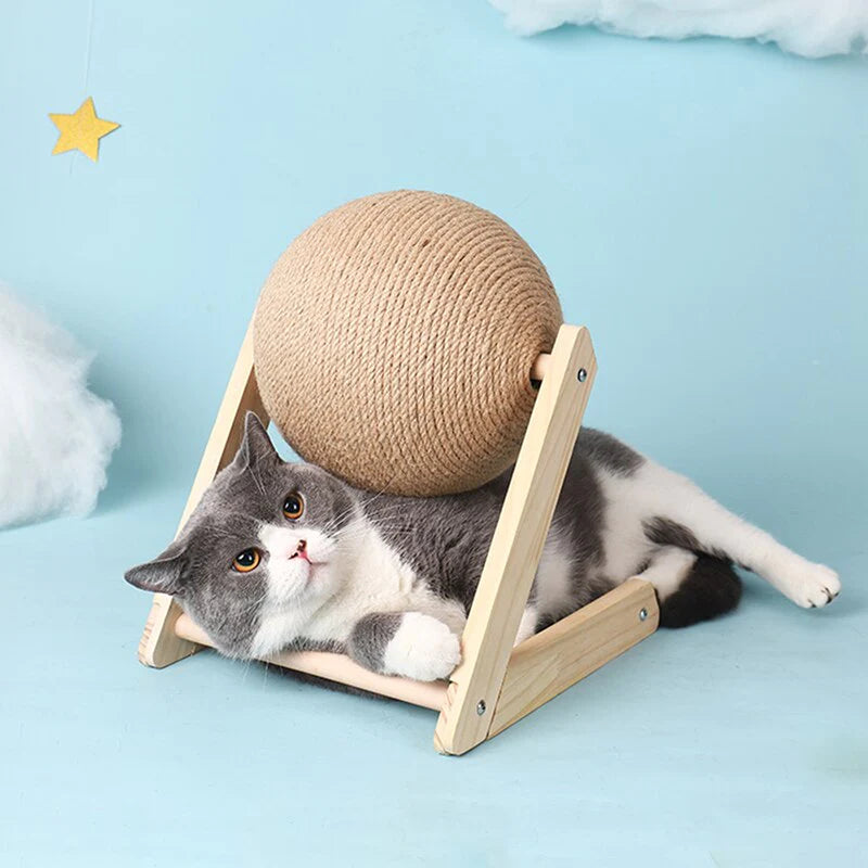 Cat Scratching Ball Toy Kitten Sisal Rope Ball Board Grinding Paws Toys Cats Scratcher Wear-Resistant Pet Furniture Supplies