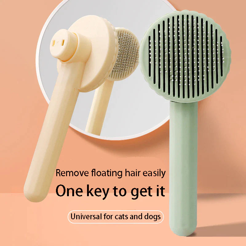 Pet Hair Removal Comb Cat Brush Self Cleaning Slicker Brush for Cats Dogs Hair Remover Scraper Pet Grooming Tool Cat Accessories