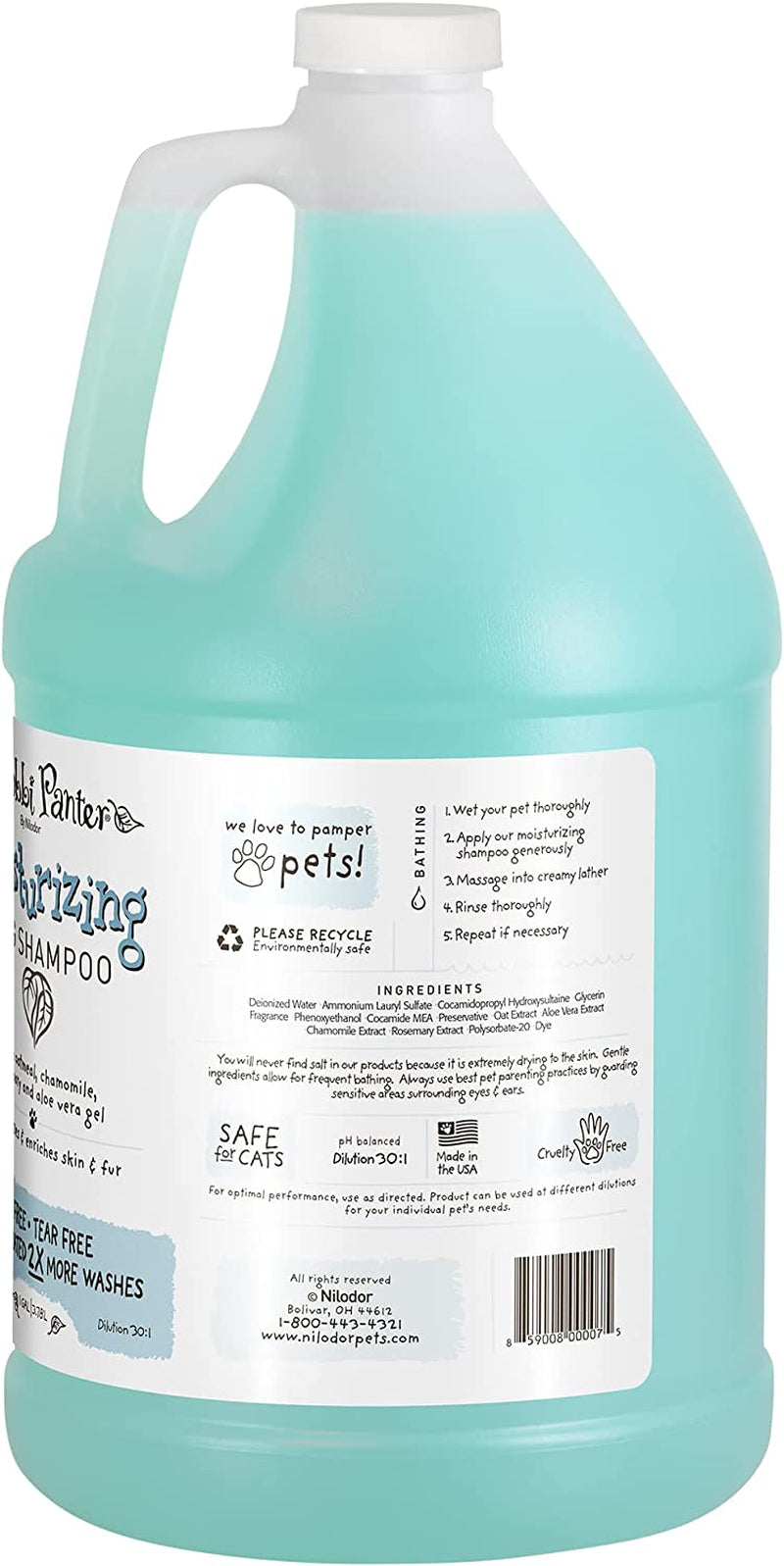 Bobbi Panter Natural Moisturizing Dog Shampoo, 1-Gallon