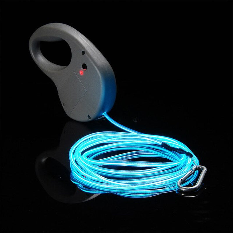 LED Pet Dog Leash Rope Luminous Dog Strap Rope Tractionfor Dogs/Cats Running Walking Traction Rope Luminous Pet Accessories