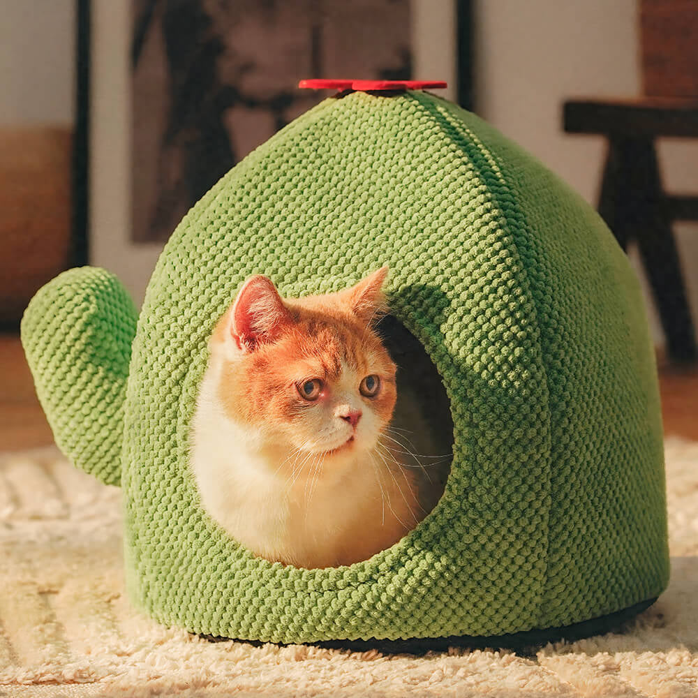 Cactus Shape Warm Cat Bed