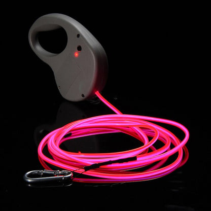 LED Pet Dog Leash Rope Luminous Dog Strap Rope Tractionfor Dogs/Cats Running Walking Traction Rope Luminous Pet Accessories