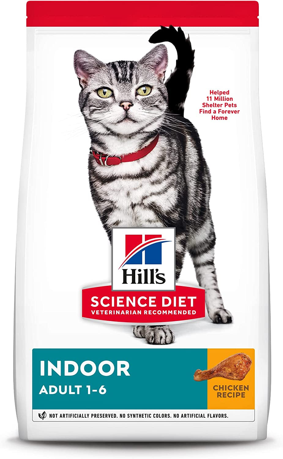 Dry Cat Food, Adult, Indoor, Chicken Recipe 3.5 Lb Bag