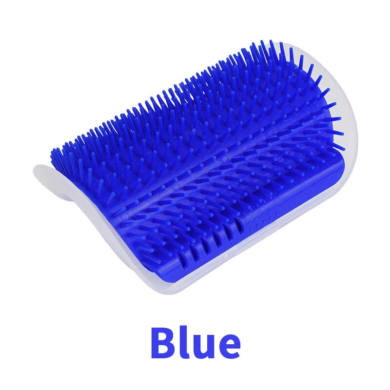 Cat Self Groomer with Catnip Soft Cats Wall Corner Massage Cat Comb Brush Rubs the Face with a Tickling Comb Pet Grooming Supply