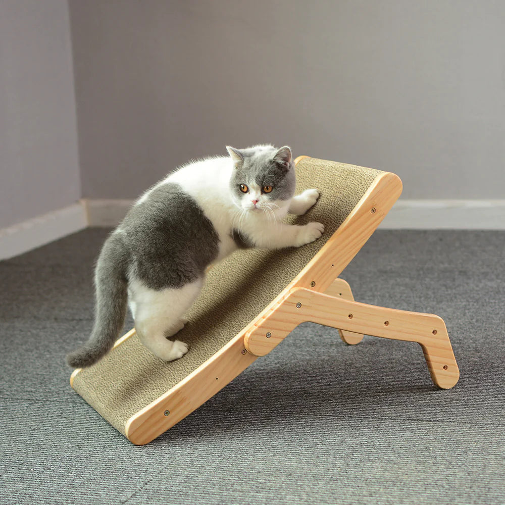 Wooden Cat Scratcher Scraper Detachable Lounge Bed 3 in 1 Scratching Post for Cats Training Grinding Claw Toys Cat Scratch Board