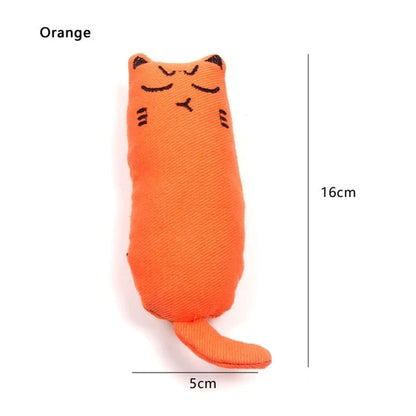 Teeth Grinding Catnip Toys Funny Interactive Plush Cat Toy Pet Kitten Chewing Vocal Toy Claws Thumb Bite Cat Mint for Cats Hot