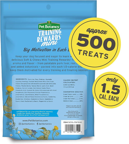 10 Oz. Pouch Training Reward Mini Soft & Chewy, Chicken Flavor, with 500 Treats per Bag, the Choice of Top Trainers