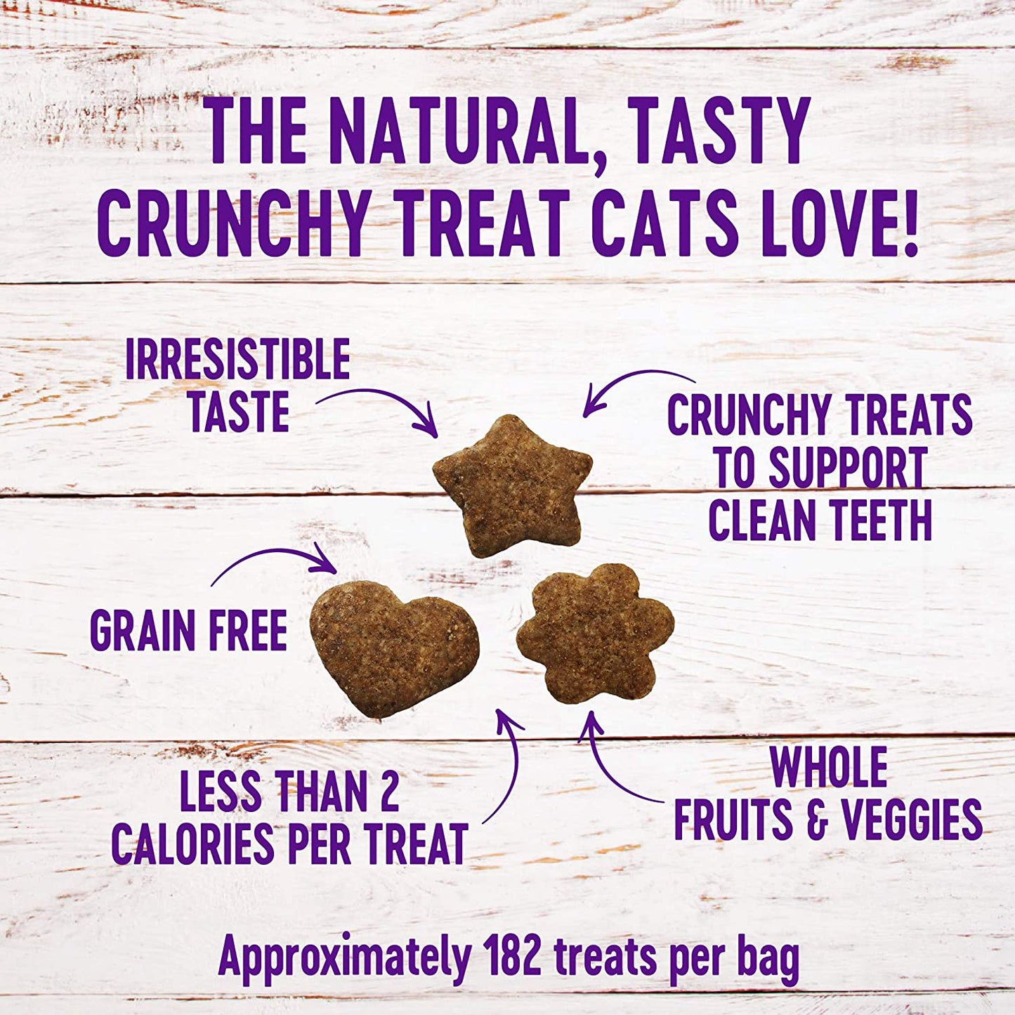 Kittles Crunchy Natural Grain Free Cat Treats, Chicken & Cranberry, 2-Ounce Bag