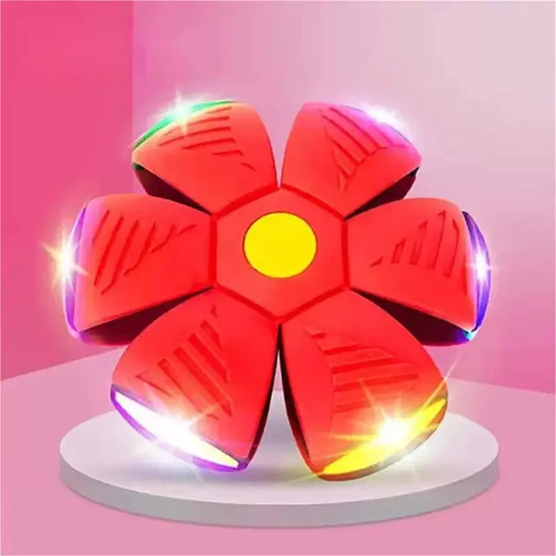 Pet Deformation UFO Toy Flying Saucer Ball Dog Toys Outdoor Sports Dog Training Equipment Dog'S Play Flying DISC with LED