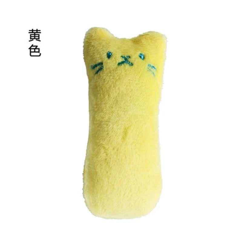 Teeth Grinding Catnip Toys Funny Interactive Plush Cat Toy Pet Kitten Chewing Vocal Toy Claws Thumb Bite Cat Mint for Cats Hot