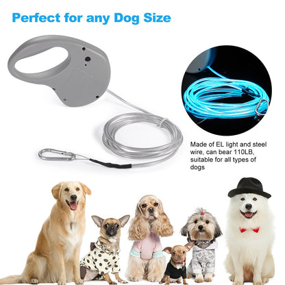 LED Pet Dog Leash Rope Luminous Dog Strap Rope Tractionfor Dogs/Cats Running Walking Traction Rope Luminous Pet Accessories