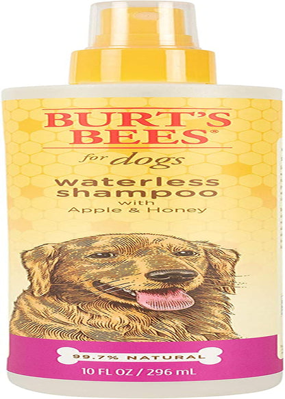 Natural Waterless Dog Shampoo Spray with Apple and Honey, Dry Shampoo for Dogs and Puppies, for Large and Smelly Dogs, Sulfate & Paraben Free, Ph Balanced, Made in USA - 10 Oz