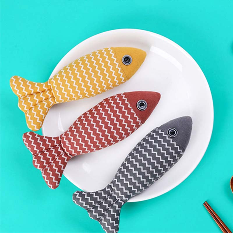 Fish Catnip Toys for Cats (Set of 3)