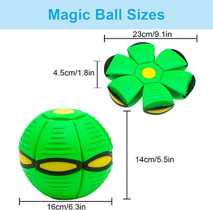 Pet Deformation UFO Toy Flying Saucer Ball Dog Toys Outdoor Sports Dog Training Equipment Dog'S Play Flying DISC with LED