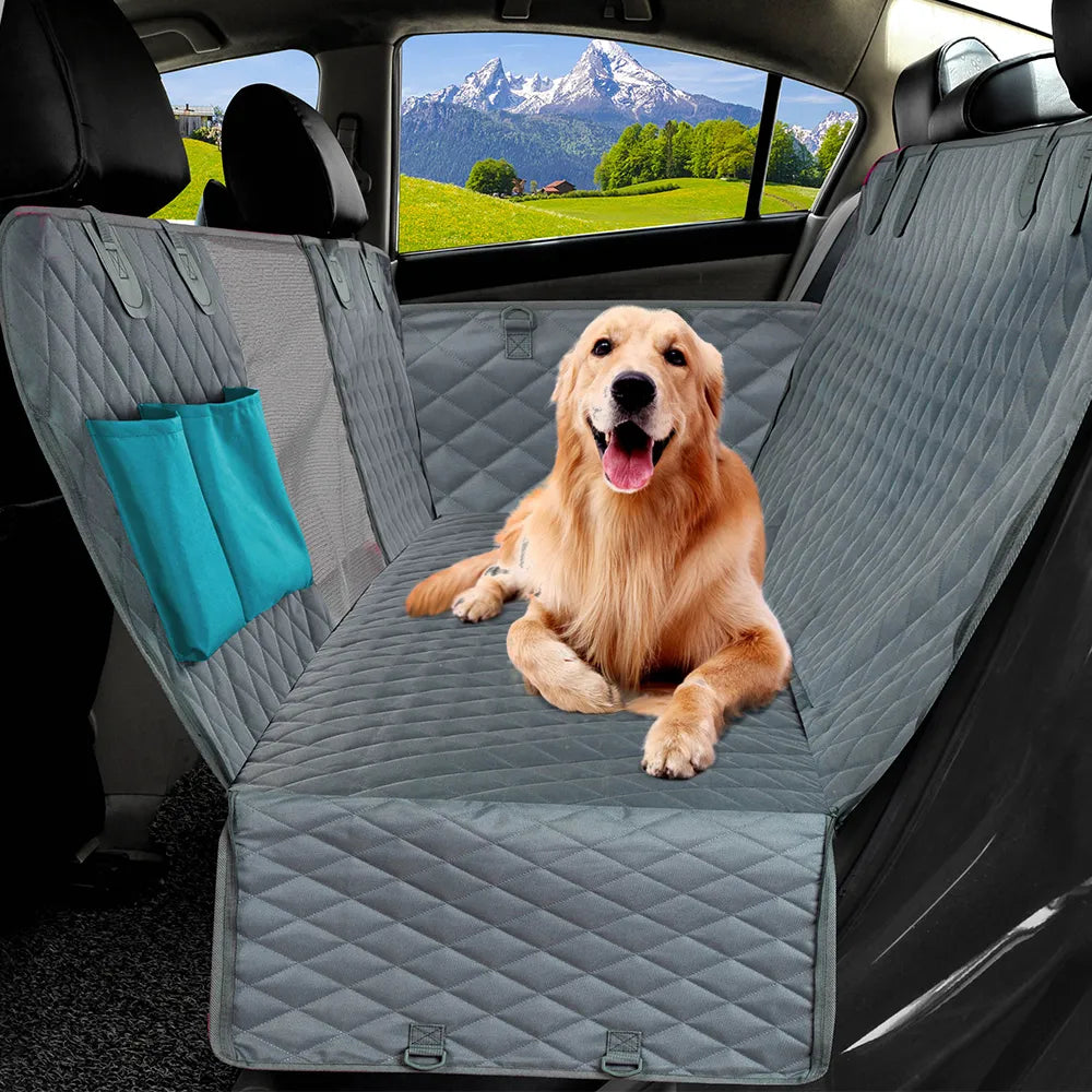 Premium Dog Rear Car Seat Cover+Free Seat Belt Strap