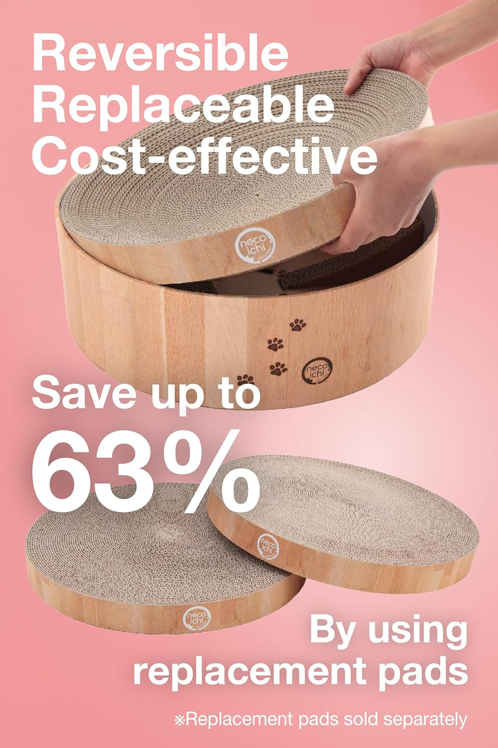 Cozy Cat Scratcher Bowl, 100% Recycled Paper, Chemical-Free Materials.