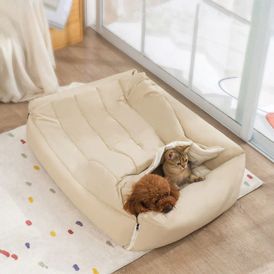 Snuggle Haven Dog & Cat Bed with Included Blanket