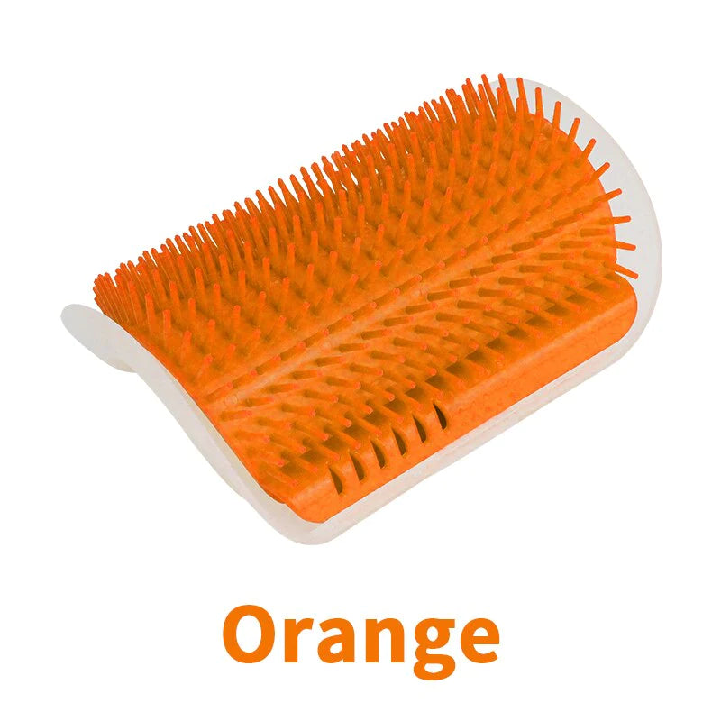 Cat Self Groomer with Catnip Soft Cats Wall Corner Massage Cat Comb Brush Rubs the Face with a Tickling Comb Pet Grooming Supply