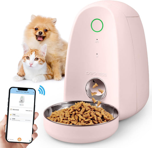 Smart Feed Automatic Cat Feeder, Wi-Fi Enabled Pet Feeder for Cat and Small Dog, Smartphone App for Ios and Android, Portion Control, Fresh Lock System Auto Food Dispenser