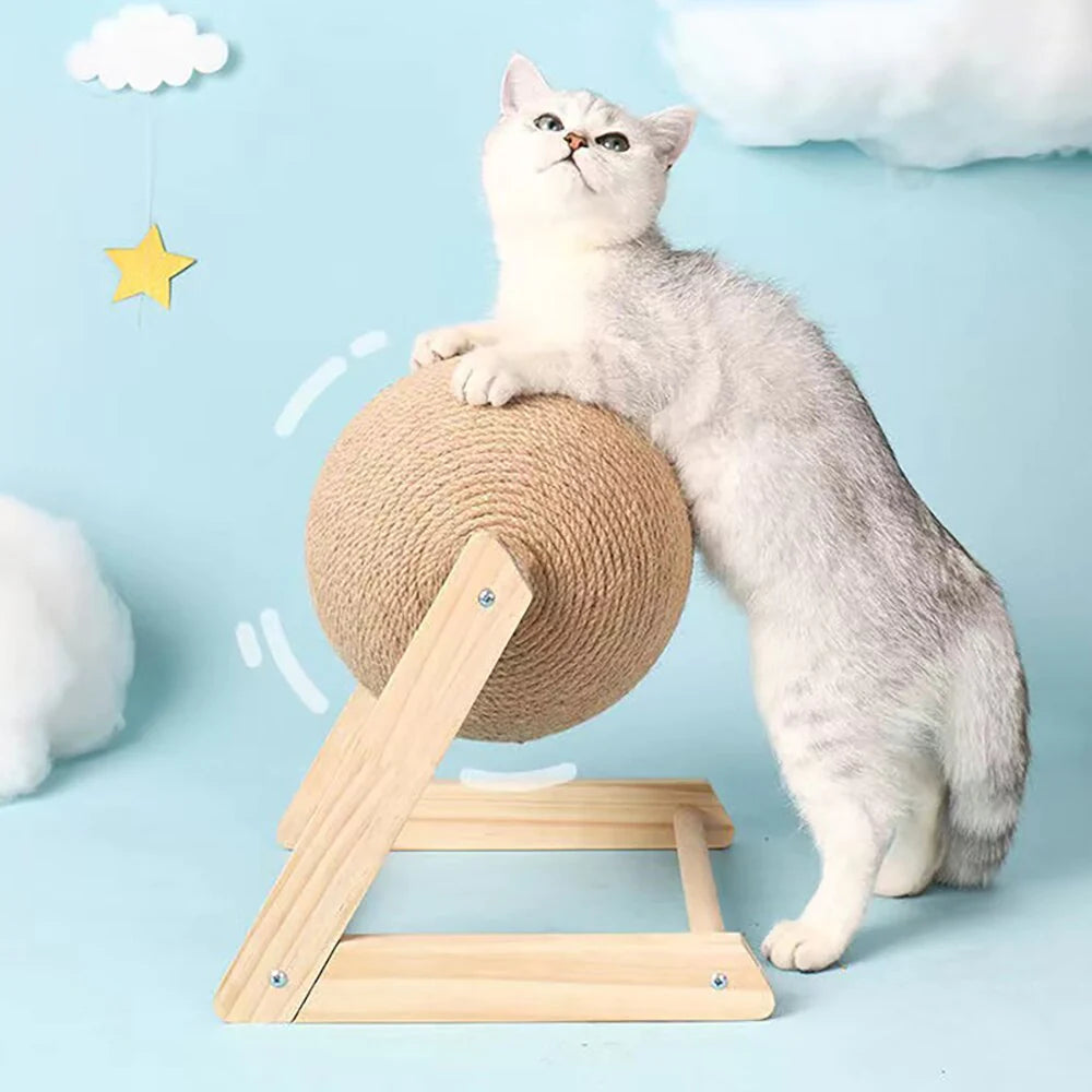 Cat Scratching Ball Toy Kitten Sisal Rope Ball Board Grinding Paws Toys Cats Scratcher Wear-Resistant Pet Furniture Supplies