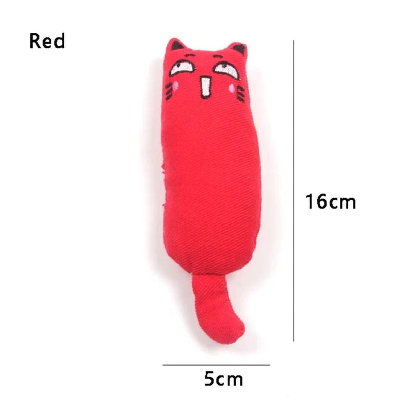 Teeth Grinding Catnip Toys Funny Interactive Plush Cat Toy Pet Kitten Chewing Vocal Toy Claws Thumb Bite Cat Mint for Cats Hot