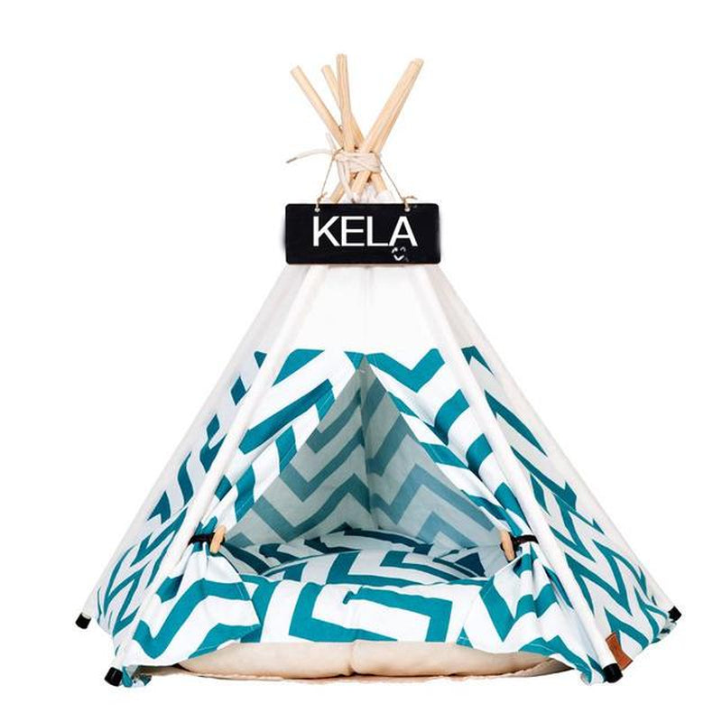 Pet Tent House Cat Bed Portable Teepee with Thick Cushion and 6 Colors Available for Dog Puppy Excursion Outdoor Indoor