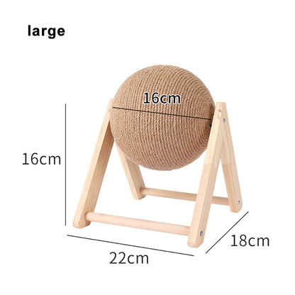 Cat Scratching Ball Toy Kitten Sisal Rope Ball Board Grinding Paws Toys Cats Scratcher Wear-Resistant Pet Furniture Supplies