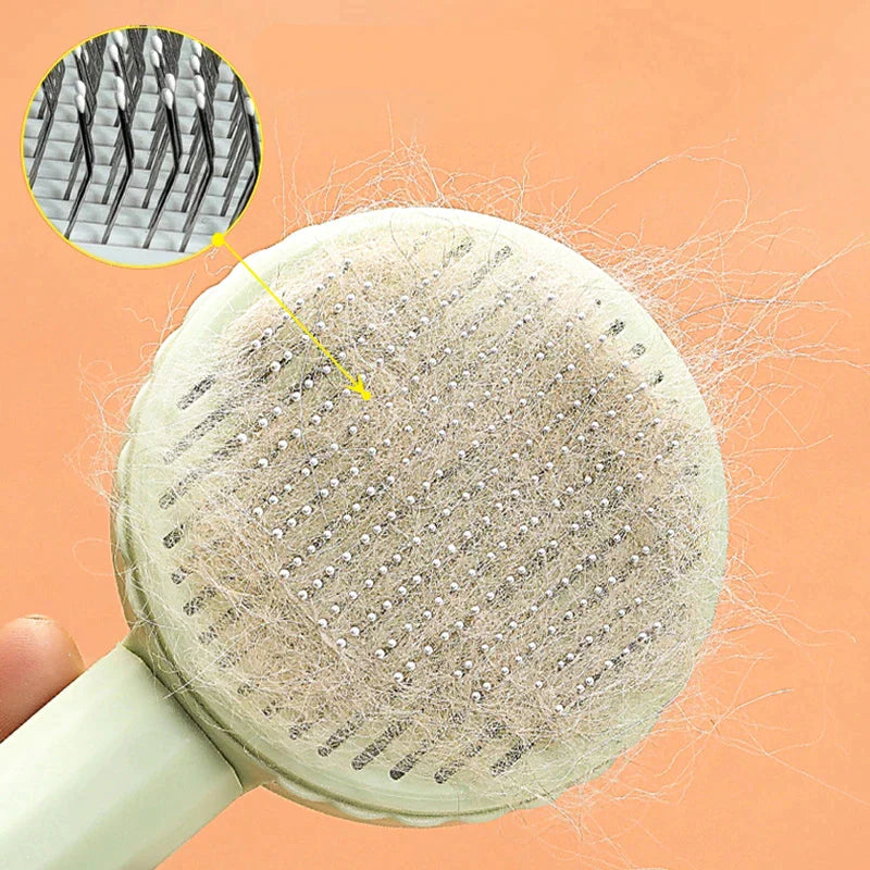 Pet Hair Removal Comb Cat Brush Self Cleaning Slicker Brush for Cats Dogs Hair Remover Scraper Pet Grooming Tool Cat Accessories