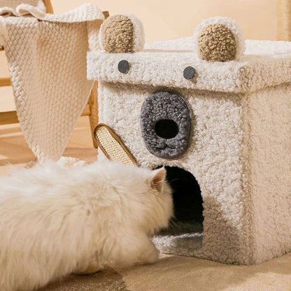 Animal Series Foldable Soft Cat Cave Bed Cat House