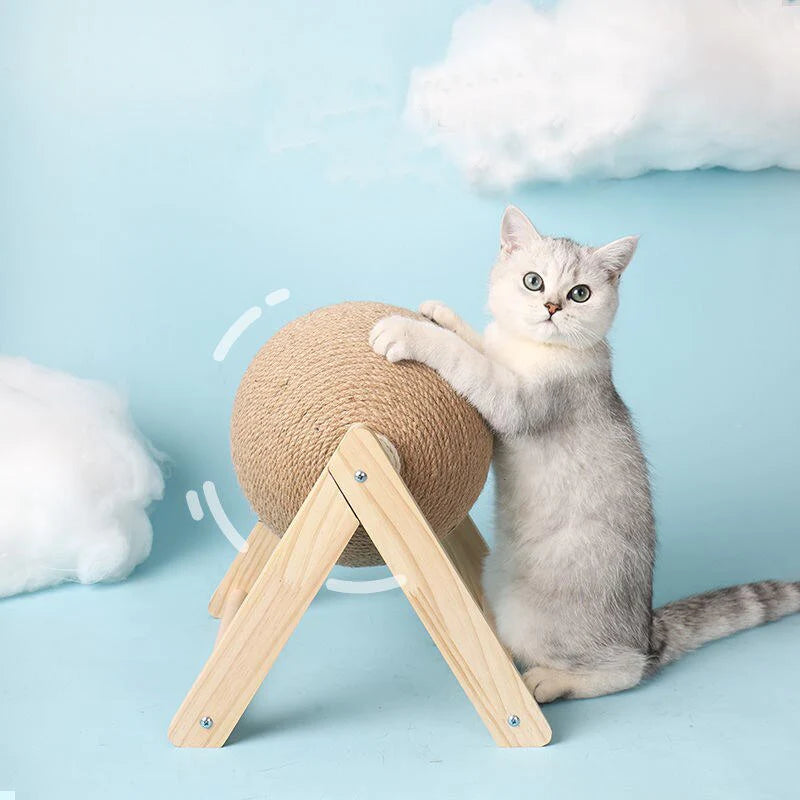 Cat Scratching Ball Toy Kitten Sisal Rope Ball Board Grinding Paws Toys Cats Scratcher Wear-Resistant Pet Furniture Supplies