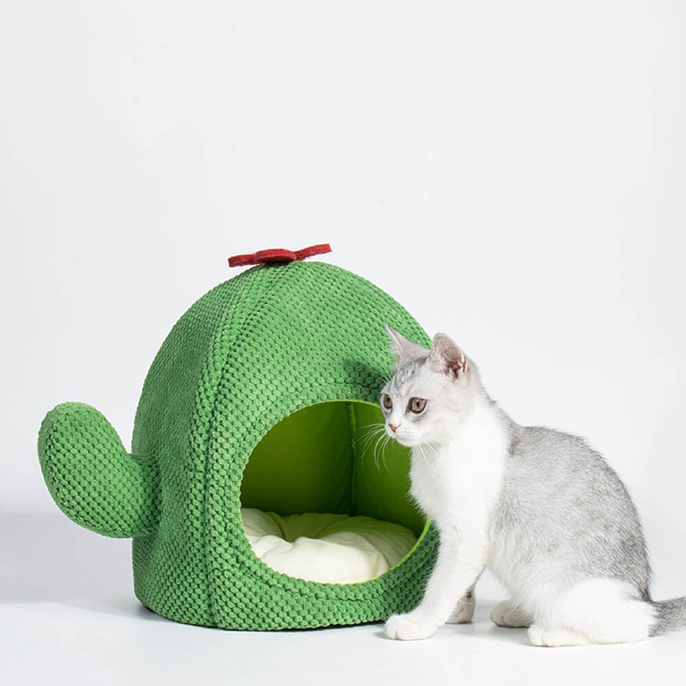 Cactus Shape Warm Cat Bed