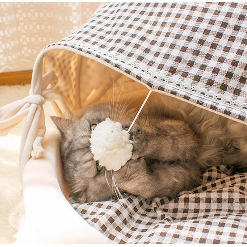 Adorable Cradle Semi-Enclosed Cat Bed